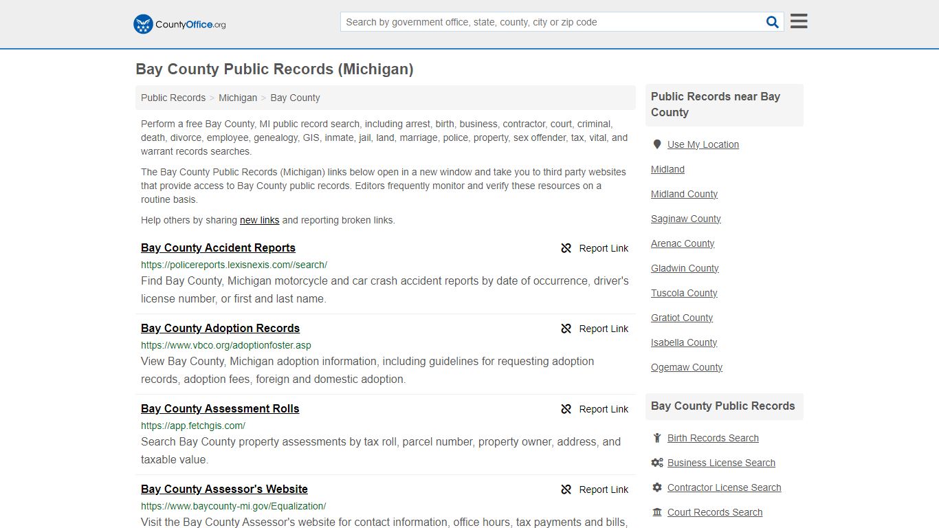 Bay County Public Records (Michigan) - County Office
