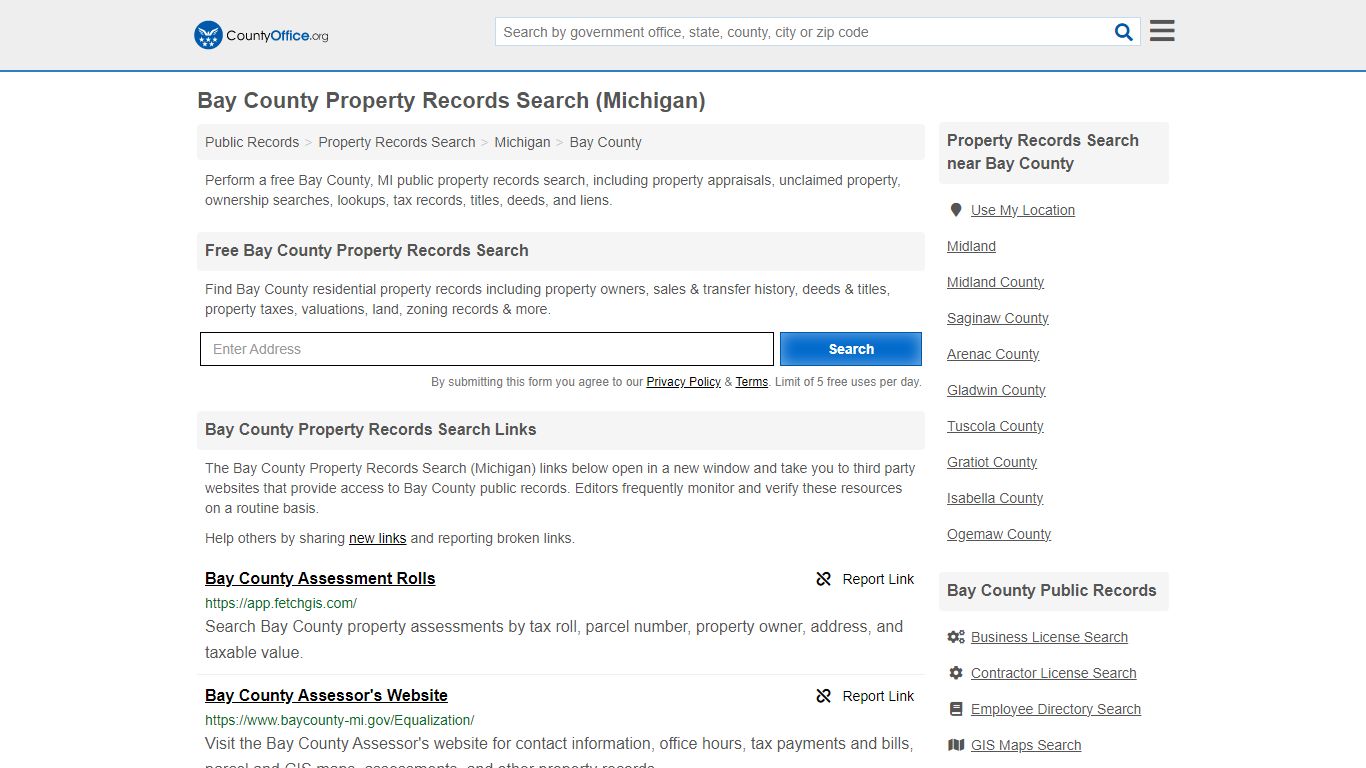 Bay County Property Records Search (Michigan) - County Office